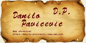 Danilo Pavičević vizit kartica